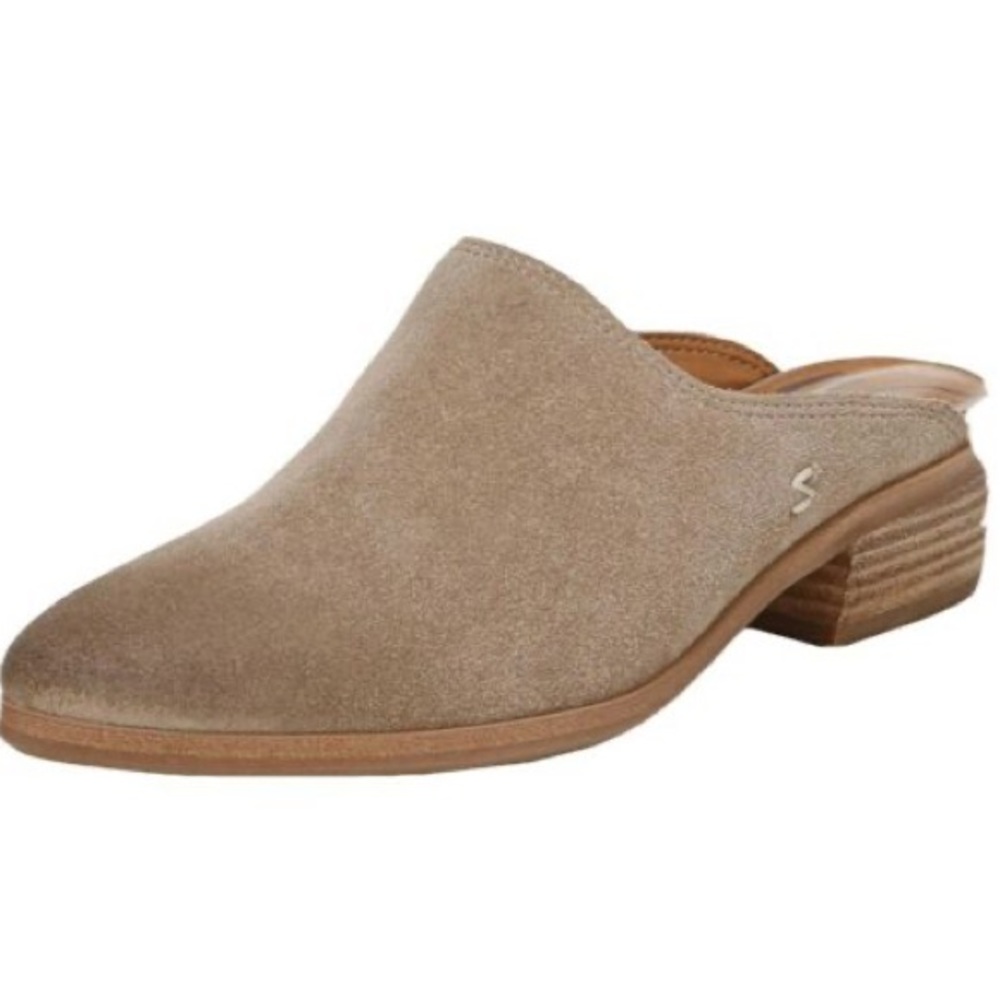 Zodiac tan leather slip on mules with heel western boho size 9.5